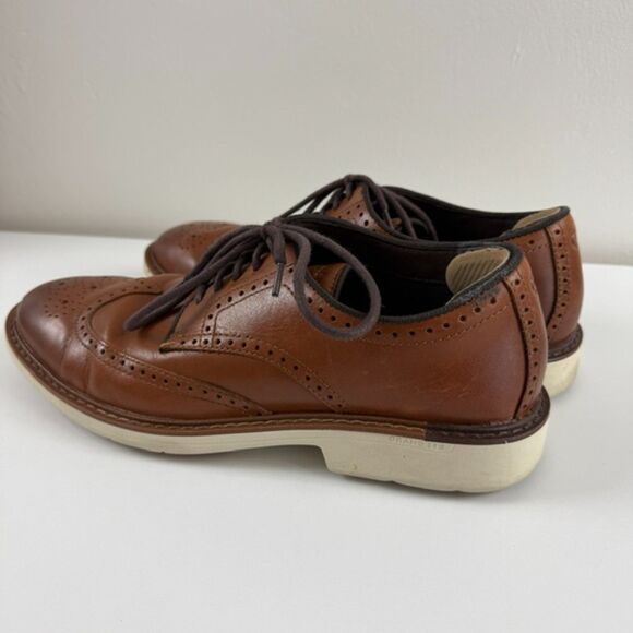 Cole Haan Men\'s Go-To Wing Tip Oxford Shoes in British Tan Size 9.5 main image 8
